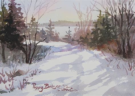 Snow Sketch by Poppy Balser Watercolor ~ 5 x 7 Watercolor Artists ...