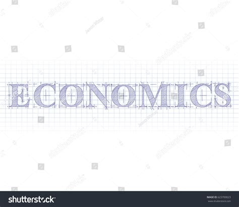 Economics Word Technical Drawing On Graph Stock Vector (Royalty Free) 623700023 | Shutterstock