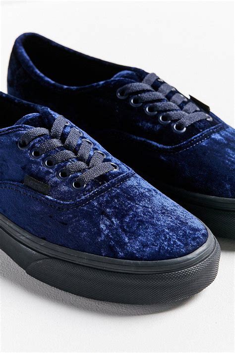 Vans Velvet Authentic Sneaker in Blue - Lyst