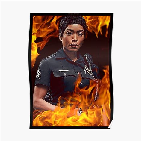 "911 - Athena Grant - Flames" Poster for Sale by vickytoriaq | Redbubble