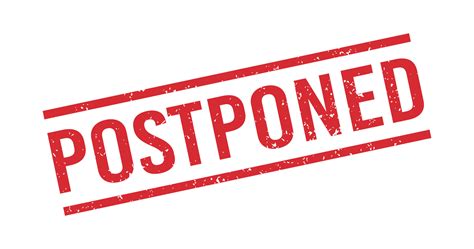 Postponed red grunge rubber stamp. Postpone sign sticker. Grunge ...