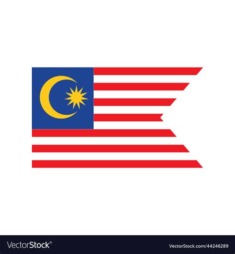 Malaysia flag icon design Royalty Free Vector Image