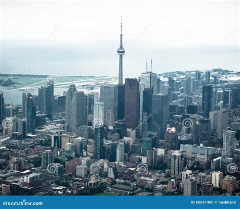 Aerial View of the Toronto Skyline Stock Photo - Image of exterior ...