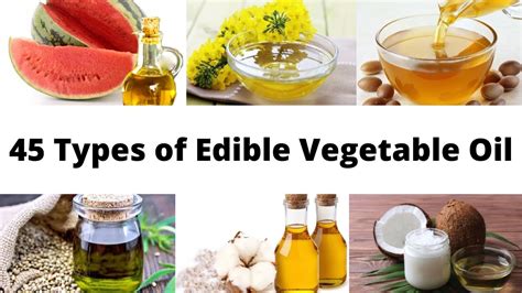 45 Types of Edible Vegetable Oil - YouTube