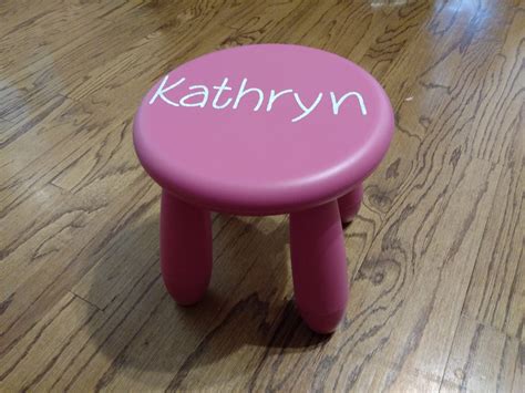 Ikea Mammut Stool Hack - Personalize Name with Cricut Letters