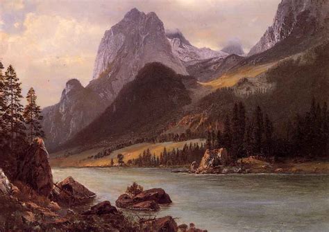 Rocky Mountain By Albert Bierstadt By Albert Bierstadt Print or Painting Reproduction from ...