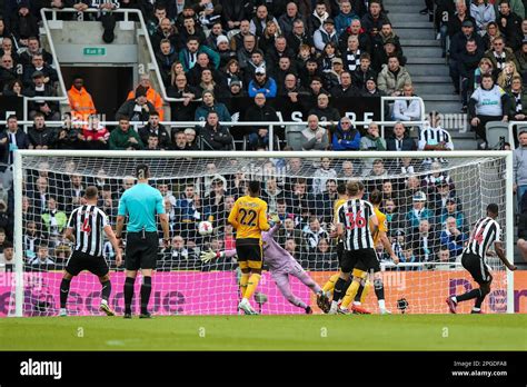 Alexander Isak of Newcastle United scores a goal to make it 1-0 ...