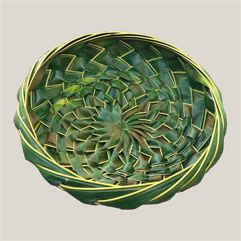 Hand Woven Coconut Leaf Basket - Big - Tropical Decoration - Florida ...