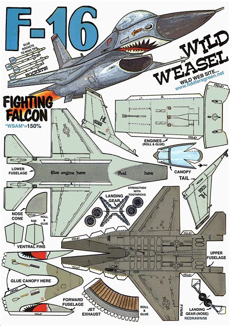 F-16 Fighting Falcon Paper Model