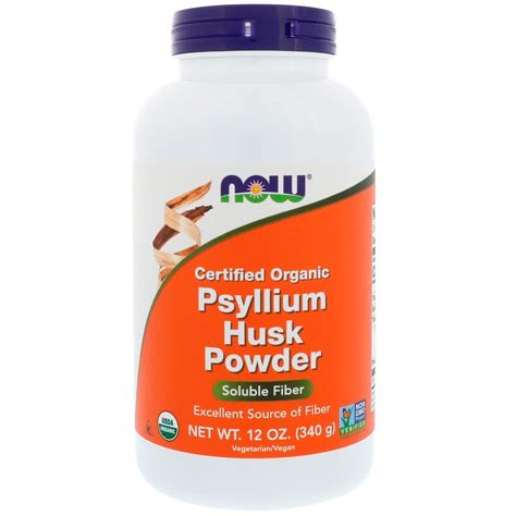 Now Foods, Certified Organic, Psyllium Husk Powder, 12 oz (340 g) | By ...