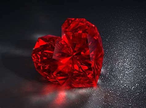 HD wallpaper: Diamond Heart, red heart diamond, Love, Beautiful, Luxury, Brilliant | Wallpaper Flare