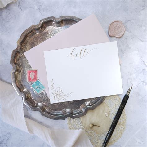 Calligraphy Note Cards with Envelopes — Mirabelle Makery