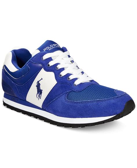 Polo ralph lauren Slaton Pony Sneakers in Blue for Men (Royal Blue) | Lyst