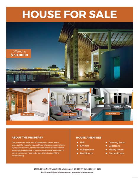 Home For Sale Flyer Template Word / Tear Off Flyer Template | Free Word Templates : This ...