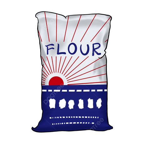 Flours PNG Picture, Red Sun Flour Clip Art, Blue, Red, Bag PNG Image For Free Download