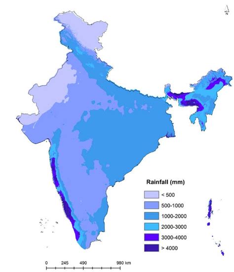 Annual Rainfall Map of India [2000x2330] : r/MapPorn