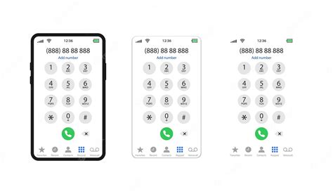 Premium Vector | Smartphone dial keypad design. Keyboard template in touchscreen device