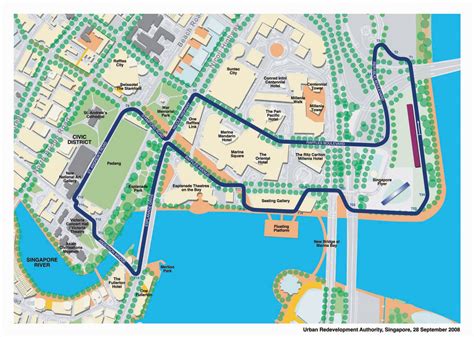 F1 Singapore Circuit Map