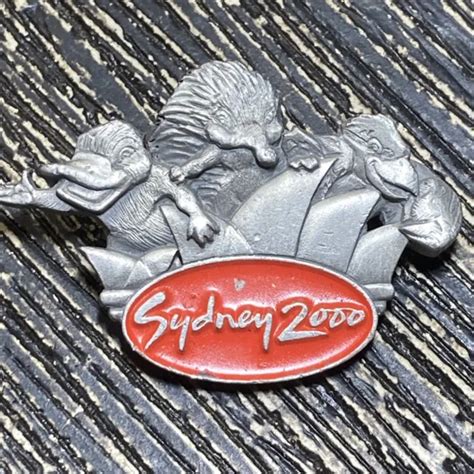 VINTAGE SYDNEY 2000 Olympic Games Mascots Lapel Pin Hat Vest EUC K229 ...