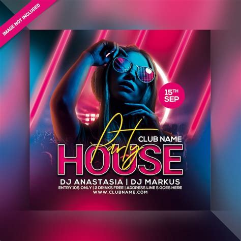 Premium PSD | House party flyer