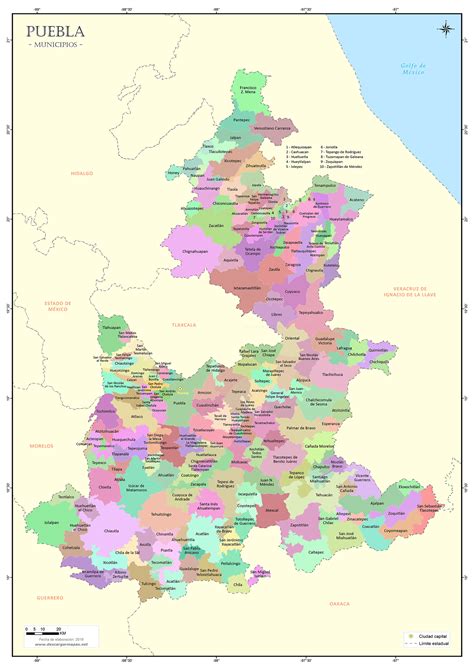 Mapa de municipios de Puebla | Mapa de mexico, Mapas, Tecnologias de la ...