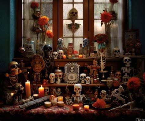 Premium AI Image | Traditional Day of the Dead altars