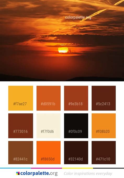 Sky Afterglow Sunset Color Palette | colorpalette.org