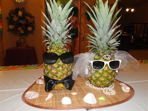 Pineapple Centerpiece Pineapple Party Tableware Decorations Foil Pineapple Centerpiece Tropical ...