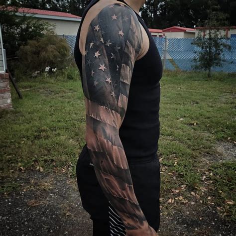 Top 30 American Flag Tattoo Design Ideas (Sleeve, Back, Black And White) - Saved Tattoo