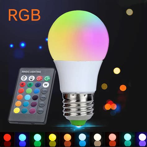 3W E27 RGB LED Bulb 220V 110V Lampada LED RGB LED Lamp Light High Power ...