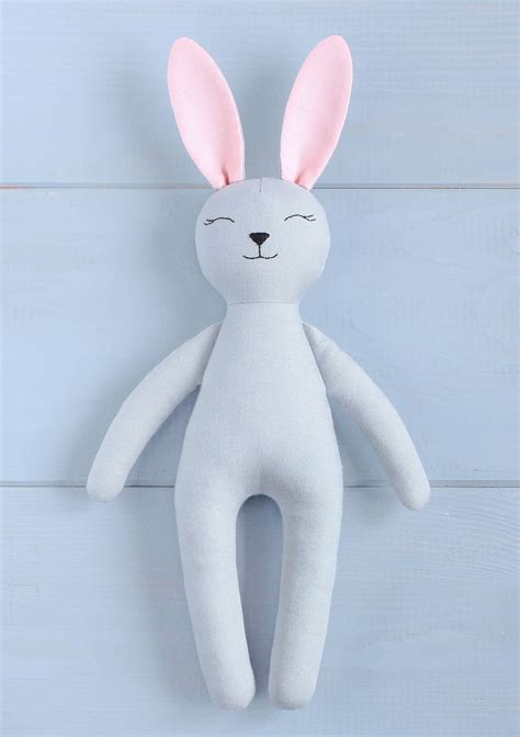 PDF Bunny Sewing Pattern & Tutorial — DIY Animal Rag Doll, Soft / Stuffed Toy, Bunny Doll with ...