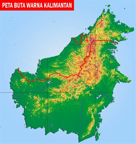 Peta Buta Pulau Kalimantan - IMAGESEE