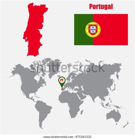 Portugal Map On World Map Flag Stock Vector (Royalty Free) 475265335 ...