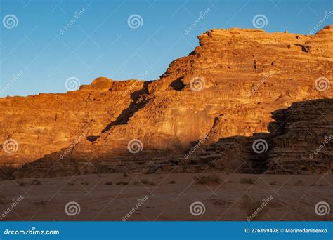 Martian Mountain Of The Desert Landscape Of The Planet Mars. Martian ...