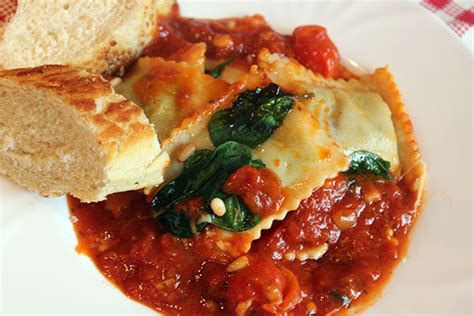 Spinach and Ricotta Ravioli with Parmesan and Pine Nuts Recipe | Purple ...