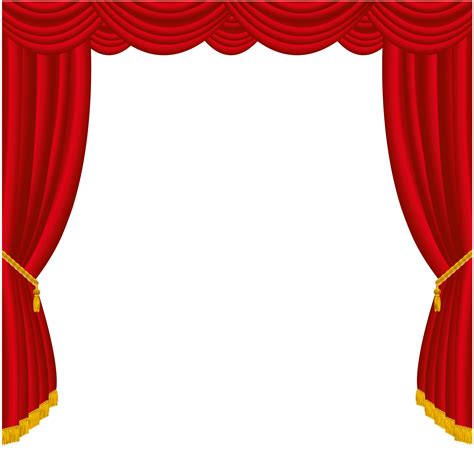 Red Stage Curtains Clipart