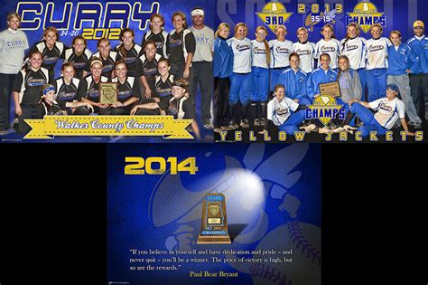 Custom Team Championship Banner - Curry Yellowjackets - Frenzy Designs