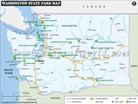 Washington State National Parks Map - Printable Map