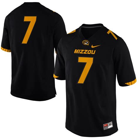 Nike Missouri Tigers Black No. 7 Replica Football Jersey