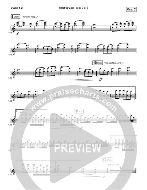 Trust In God Violin Sheet Music PDF (Elevation Worship / Chris Brown) - PraiseCharts