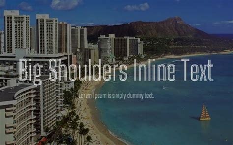 Big Shoulders Inline Display Font Free Download