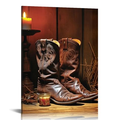 Nawypu Cowboy Canvas Wall Art American Western Men Bedroom Dceor Rodeo ...