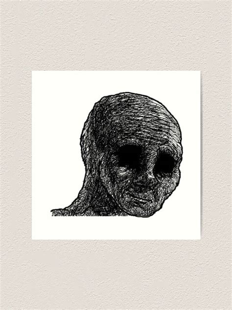 "Withered Wojak | Funny Meme" Art Print for Sale by memeology69 | Redbubble