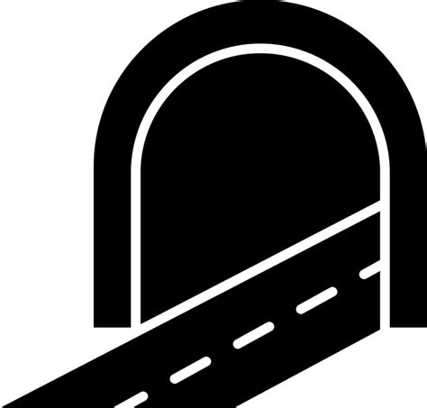 Road tunnel icon in Black and White color. 25013403 Vector Art at Vecteezy