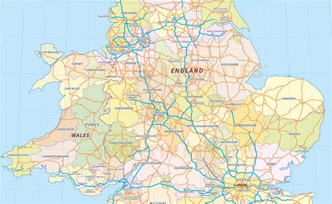 Detailed Road Map Of England ~ AFP CV