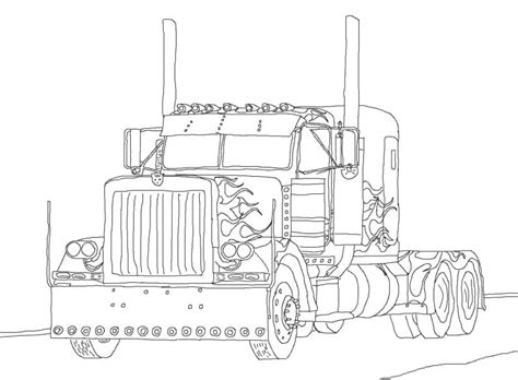 Optimus Prime Truck Coloring Pages Printable