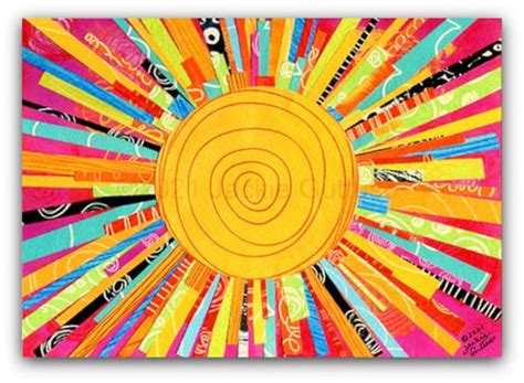 Colorful Sun Art Print 5 X 7 Giclee Whimsical Sun - Etsy