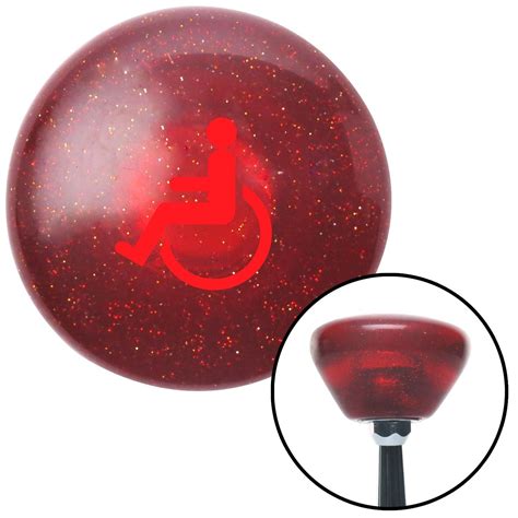 Red Wheelchair American Shifter 197173 Red Retro Metal Flake Shift Knob with M16 x 1.5 Insert ...