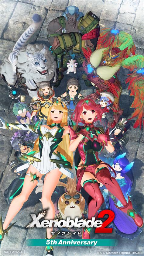 Xenoblade Chronicles 2 Anniversary Wallpaper Honors Its Characters