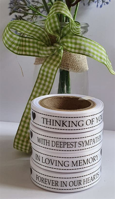 Sympathy Ribbon in Loving Memory With Deepest Sympathy - Etsy